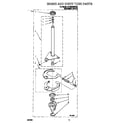 Whirlpool 6LSS5232DQ0 brake and drive tube diagram