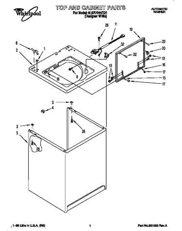 Top and cabinet