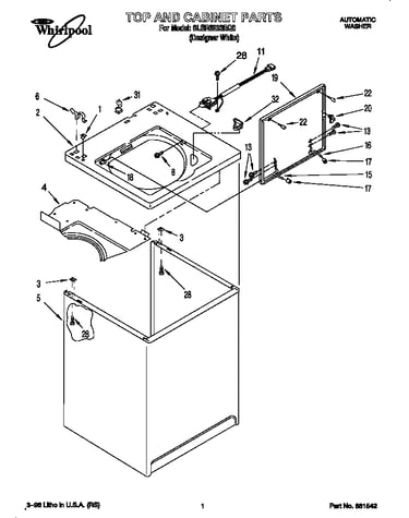 Top and cabinet