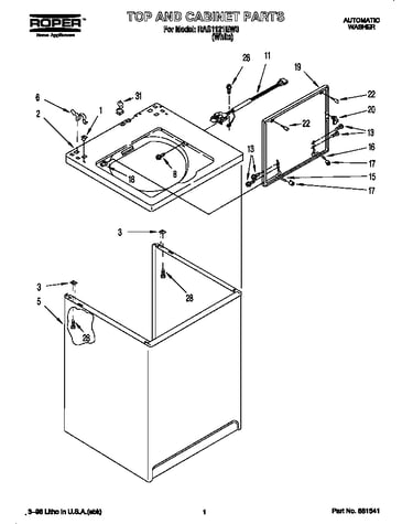 Top and cabinet