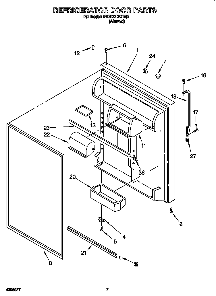 Refrigerator door