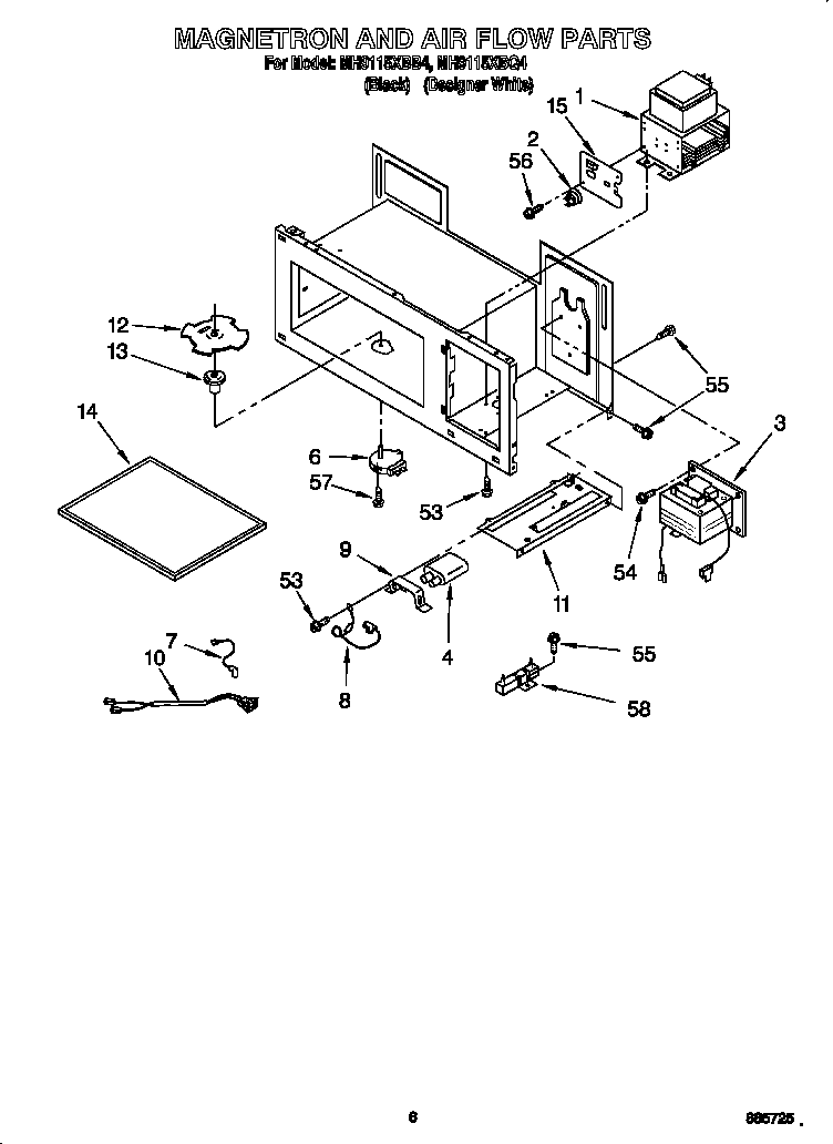 Magnetron and air flow