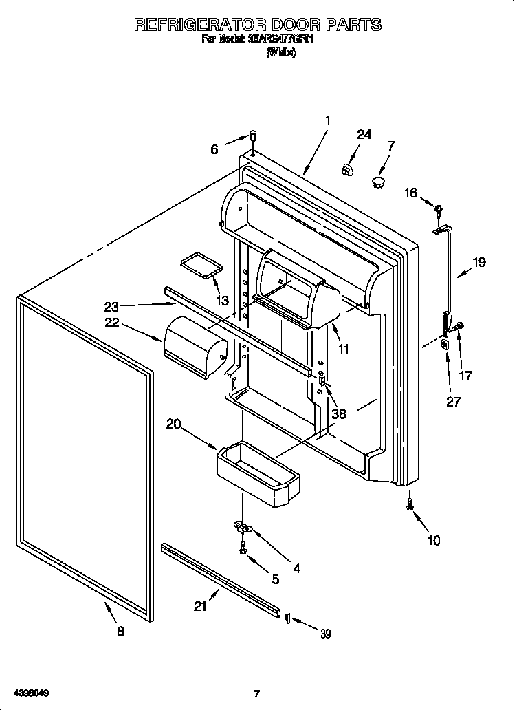 Refrigerator door