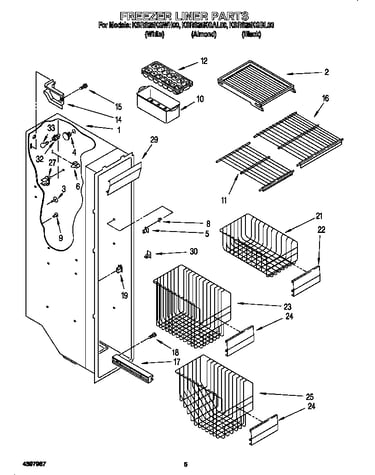 Freezer liner