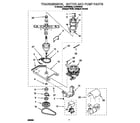 Whirlpool LCR7244DZ3 transmission, motor and pump diagram