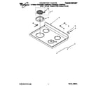 Whirlpool RF325PXGN0 cooktop diagram