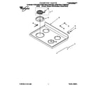 Whirlpool RF385PXGZ0 cooktop diagram