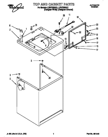 Top and cabinet