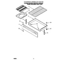 Whirlpool GR395LXGB0 drawer and broiler diagram