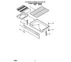 Roper FEP320GW0 drawer and broiler diagram
