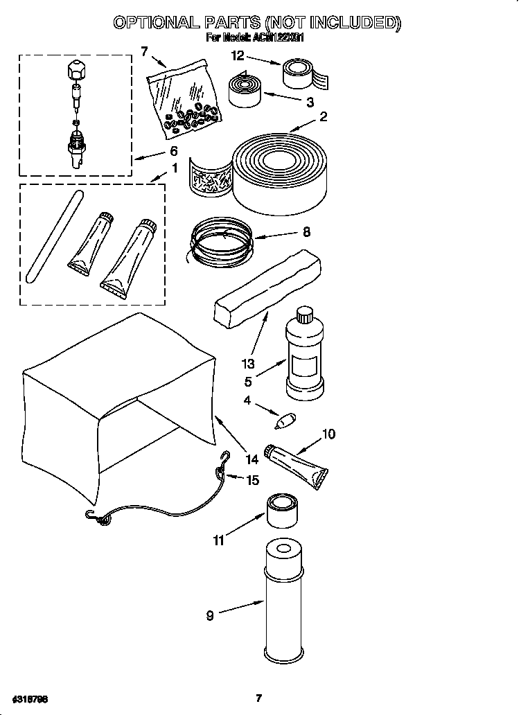 Optional parts (not included)