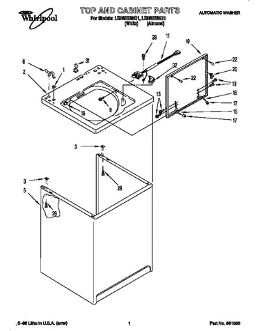 Top and cabinet