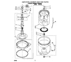 Whirlpool LSR8233EZ1 agitator, basket and tub diagram