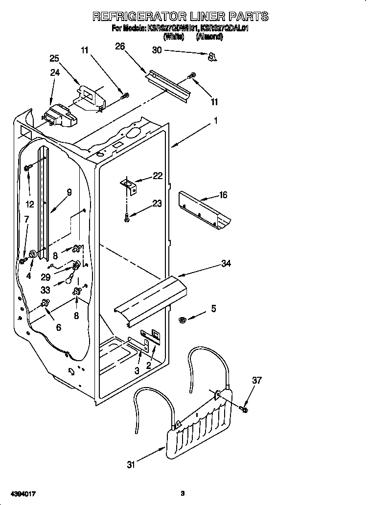 Refrigerator liner