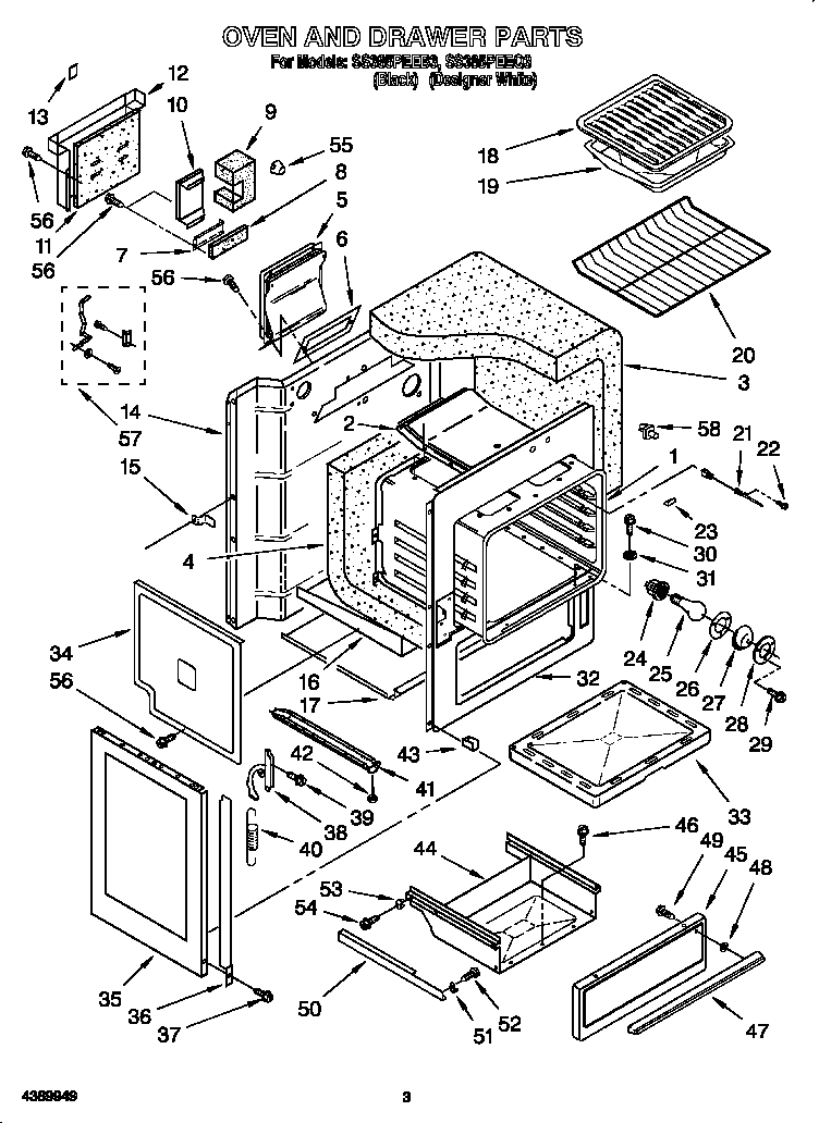 Oven and drawer