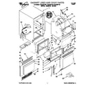 Whirlpool EC5100XFB0 cabinet liner and door diagram