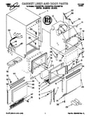 Cabinet liner and door