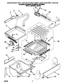 Evaporator, ice cutter grid and water