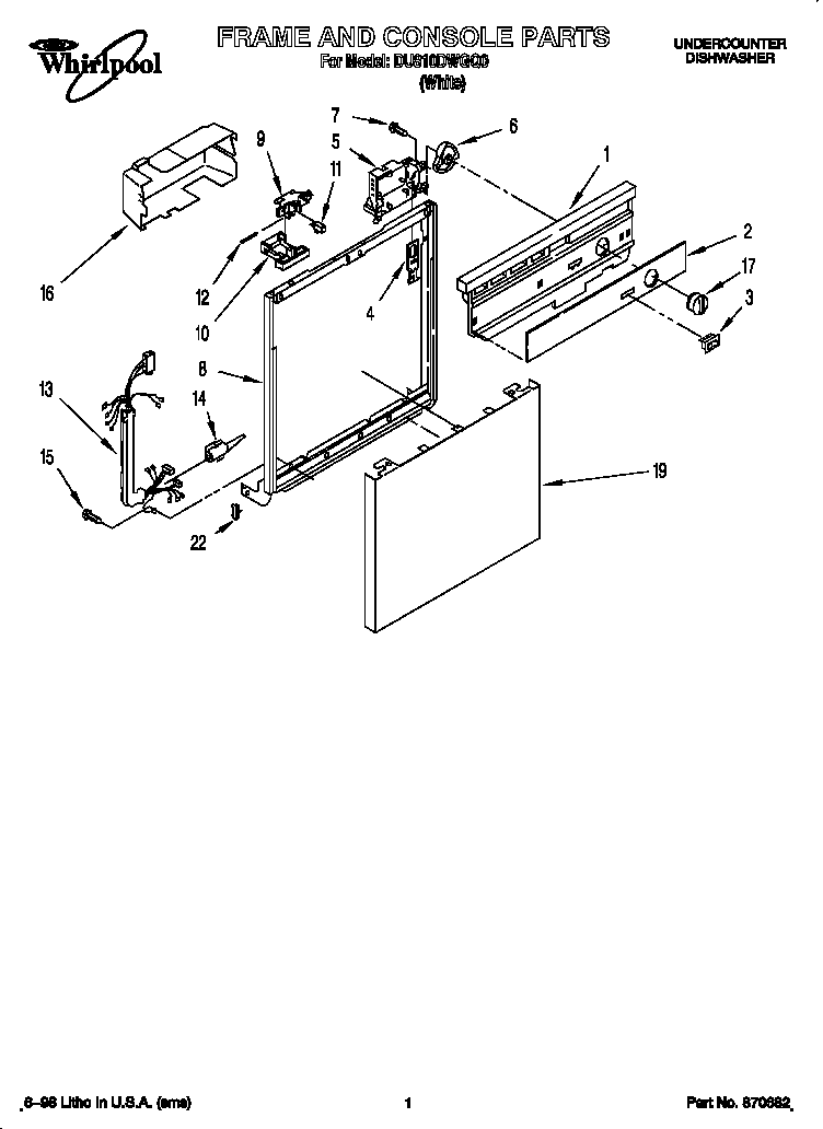 Frame and console