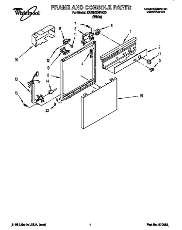 Frame and console