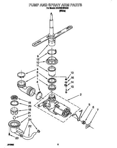 Pump and spray arm