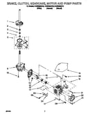 Brake, clutch, gearcase, motor and pump