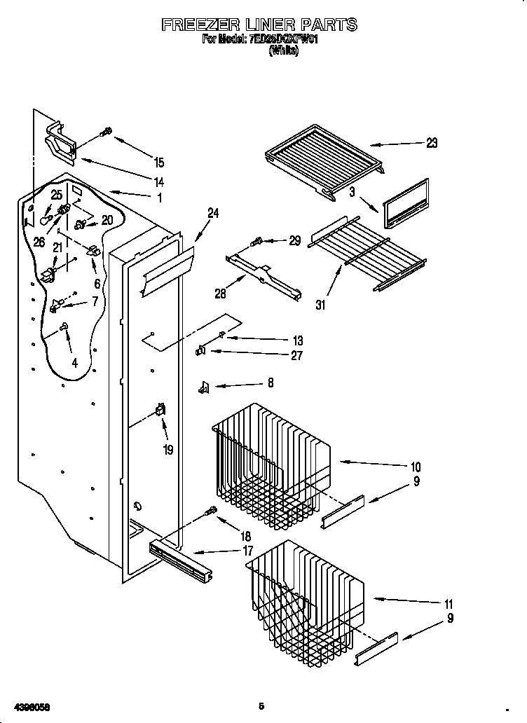 Freezer liner