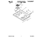 Whirlpool RF370LXGW0 cooktop diagram