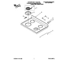Whirlpool RF370PXGZ0 cooktop diagram