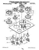 Cooktop, burner and grate parts