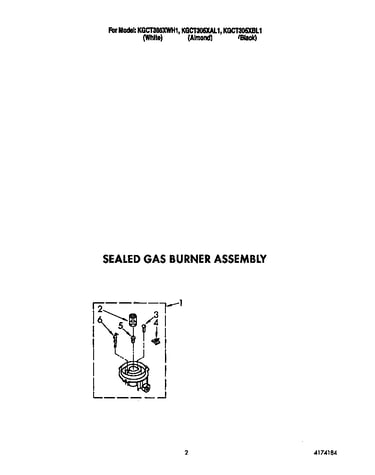 Sealed gas burner assembly