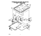 KitchenAid KGCT305XWH1 burner box, gas valves, switches diagram