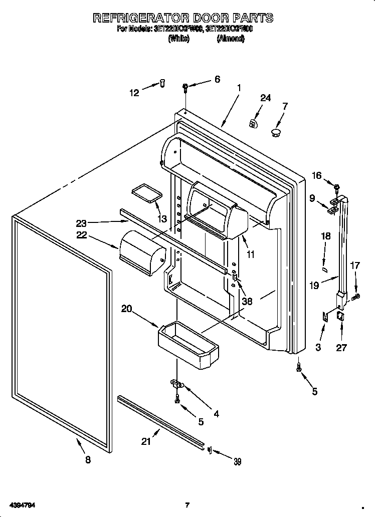 Refrigerator door