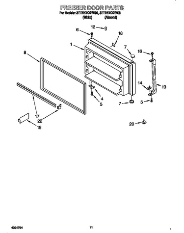 Freezer door