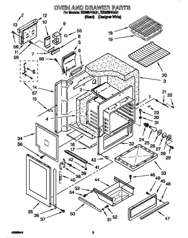 Oven and drawer