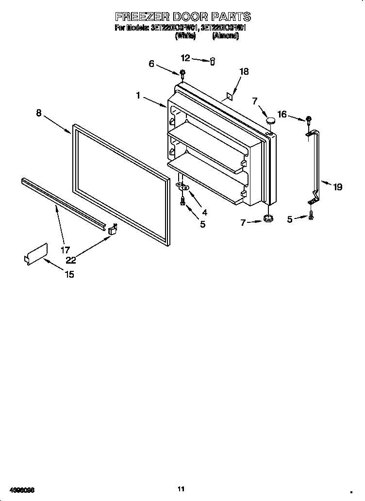 Freezer door