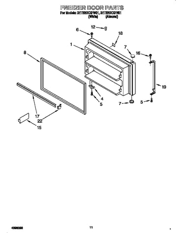 Freezer door