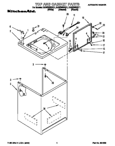 Top and cabinet