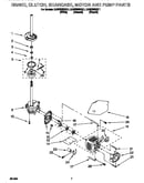 Brake, clutch, gearcase, motor and pump