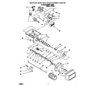 Whirlpool 8340NFSBS00 motor and ice container diagram