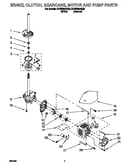 Brake, clutch, gearcase, motor and pump