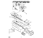 KitchenAid KSRB25FGWH00 motor and ice container diagram