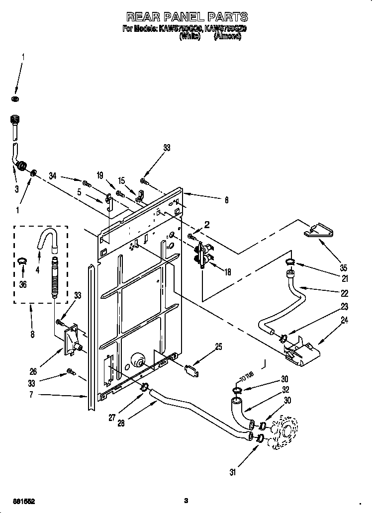 Rear panel