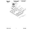 Whirlpool RF350BXGW0 cooktop diagram