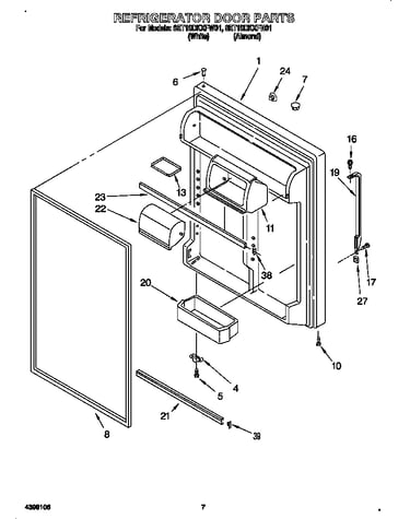 Refrigerator door
