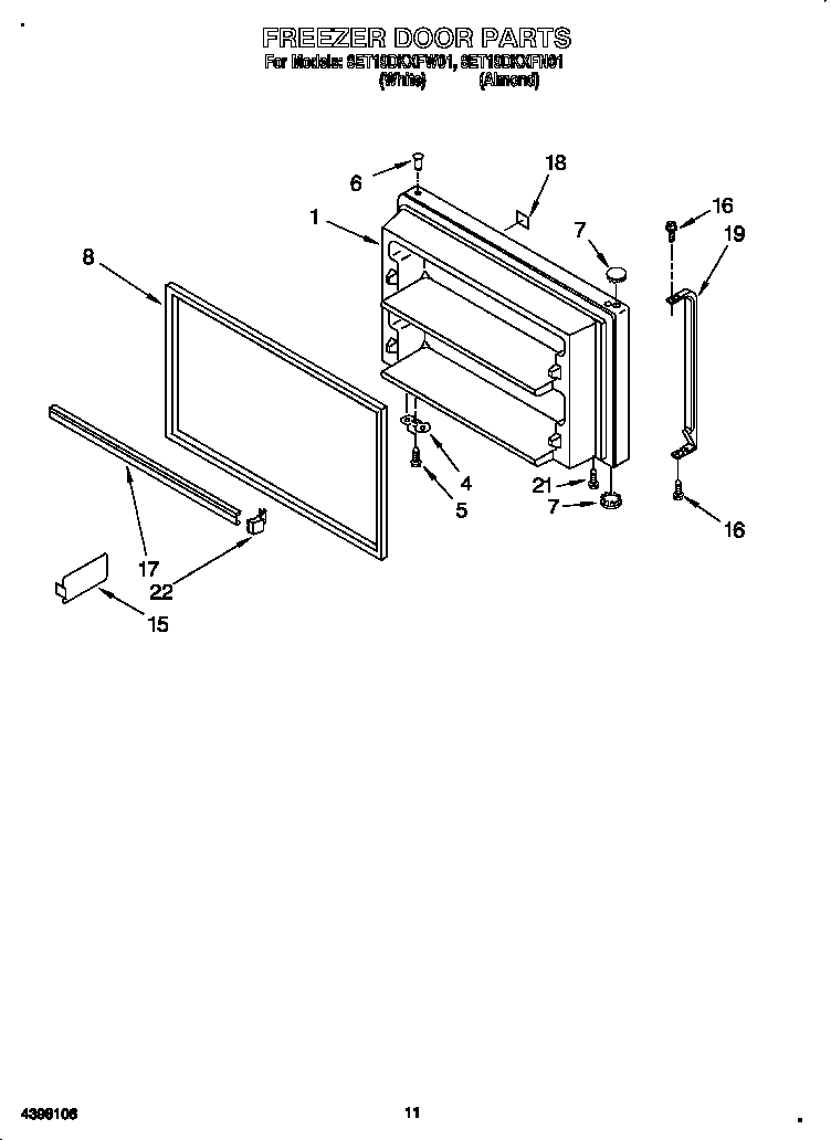 Freezer door