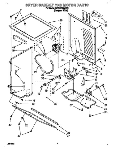 Dryer cabinet and motor