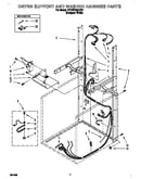 Dryer support and washer harness