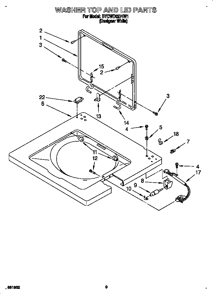 Washer top and lid