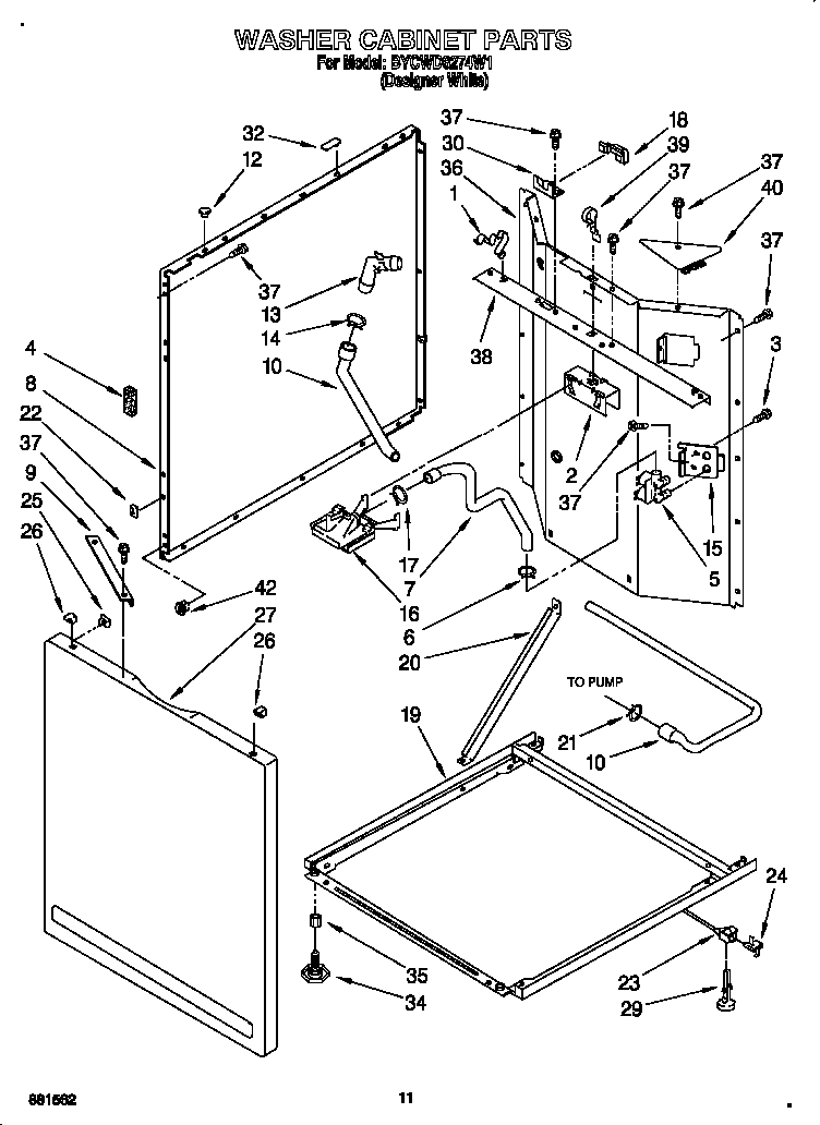 Washer cabinet